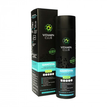 Шампунь для волосся VitaminClub Відновлення та живлення, проти лупи, з піритіоном цинку та вітамінним комплексом 250 мл