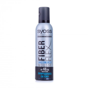 Мус для волосся Syoss Fiber Flex Flexible Volume Mousse фіксація 4 (екстрасильна), 250 мл
