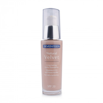 Стійкий тональний крем Seventeen Natural Velvet Long Lasting Matte Foundation SPF 20, 06 Dark Beige, 30 мл
