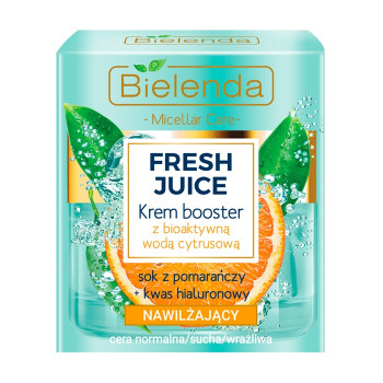 Крем для обличчя Bielenda Fresh juice зволожуючий з біоактивної цитрусової водою, апельсин, 50 мл
