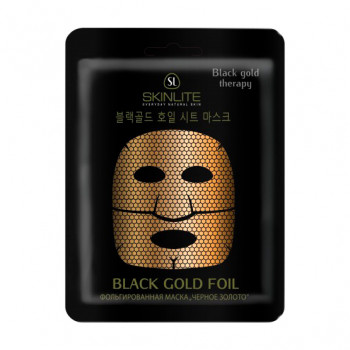 Фольгована маска для обличчя Skinlite Black Gold Foil Mask Чорне золото, 27 г