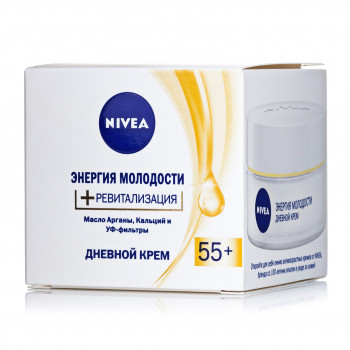 Денний крем для обличчя NIVEA Енергія молодості + ревіталізація, 55+, 50 мл