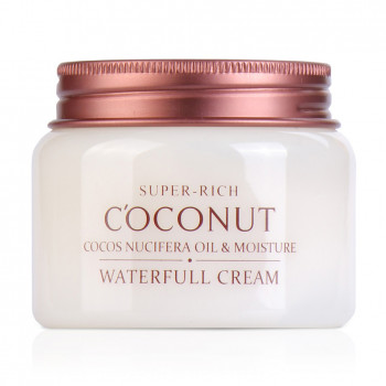 Зволожувальний крем для обличчя Esfolio Super-Rich Coconut Waterfull Cream з кокосовою олією, 120 мл