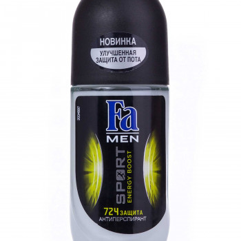 Кульковий антиперспірант Fa Men Sport Energy Boost 72H енергійний аромат, чоловічий, 50 мл
