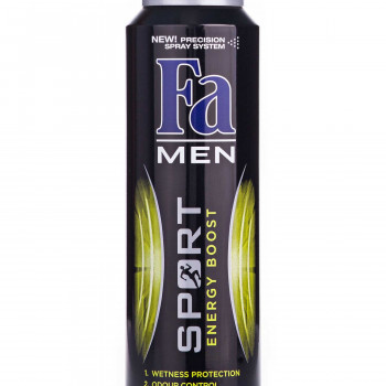 Антиперспірант-спрей Fa Men Sport Energy Boost 72h з ароматом імбиру та лимону, без спирту, чоловічий, 150 мл
