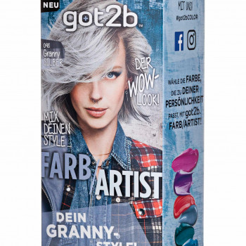 Тонувальна фарба для волосся got2b Farb/Artist 098 Сріблястий металік, 80 мл