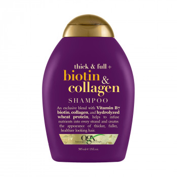 Шампунь для позбавленого об'єму та тонкого волосся OGX Thick & Full + Biotin & Collagen Shampoo з біотином та колагеном, 385 мл