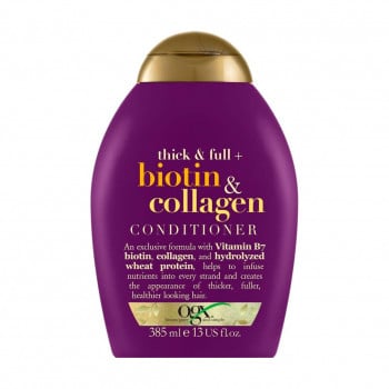 Кондиціонер для позбавленого об'єму та тонкого волосся OGX Thick & Full + Biotin & Collagen Conditioner з біотином та колагеном, 385 мл