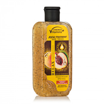 Гель-пілінг для тіла ENERGY of Vitamins Рeach Сupcake з персиком та протеїнами шовку, 240 мл