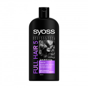 Шампунь Syoss Full Hair 5, для тонкого волосся без об'єму, з тигровою травою, 440 мл