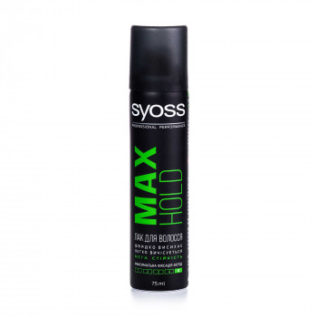 Лак для волосся Syoss Max Hold Hairspray фіксація 5 (максимальна), 75 мл