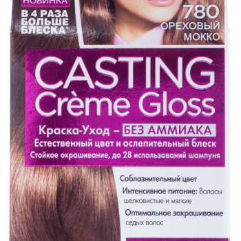 Безаміачна фарба-догляд для волосся L'Oreal Paris Casting Creme Gloss 780 Горіхове мокко, 180 мл