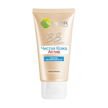 ВВ крем для обличчя Garnier Skin Naturals Чиста шкіра, актив, SPF 15, світло-бежевий, 50 мл