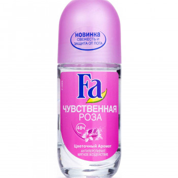 Кульковий антиперспирант Fa Pink Passion 48H з ароматом чуттєвої троянди, жіночий, 50 мл