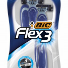 Одноразові станки для гоління BIC Flex 3 чоловічі, 3 шт