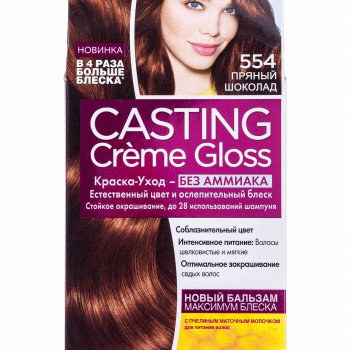 Безаміачна фарба-догляд для волосся L'Oreal Paris Casting Creme Gloss 554 Пряний шоколад, 180 мл