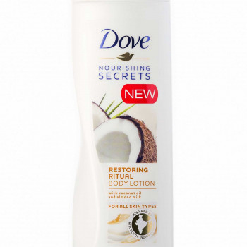 Лосьйон для тіла Dove Nourishing Secrets Відновлювальний з кокосовою олією та мигдальним молочком, 250 мл