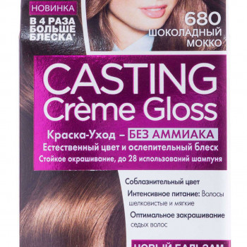Безаміачна фарба-догляд для волосся L'Oreal Paris Casting Creme Gloss 680 Шоколадне мокко, 180 мл