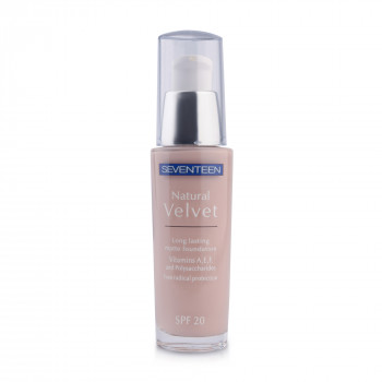 Стійкий тональний крем Seventeen Natural Velvet Long Lasting Matte Foundation SPF 20, 04 True Beige, 30 мл