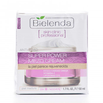 Активний омолоджуючий крем для обличча день/ніч Bielenda Skin Clinic Professional Mezo Anti-age з ретинолом і коензимом Q10, 50мл