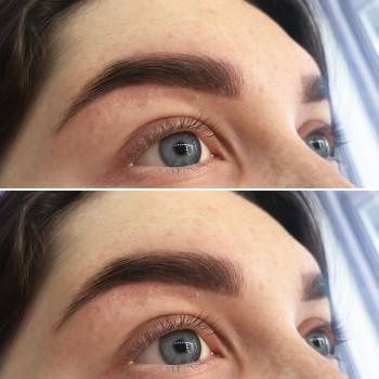 Коррекция и окрашивание бровей краской LeviSsime