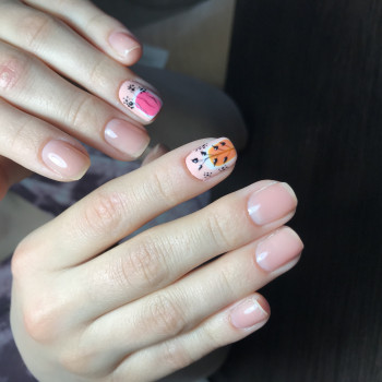 Манікюр на короткі нігті ніжний нюдовий, фото - Майстер манікюру Мария Поляк