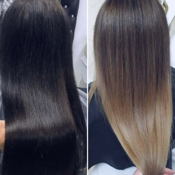 Сложное окрашивание омбре брондирование, фото - Парикмахер-колорист Светлана Мищенко