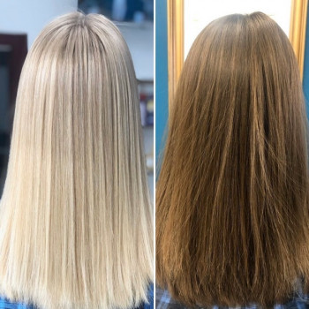 Холодный блонд платиновый жемчужный, фото - Парикмахер-колорист Светлана Мищенко