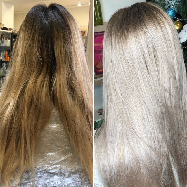 Сложное окрашивание холодный блонд платиновый, фото - Парикмахер-колорист Светлана Мищенко