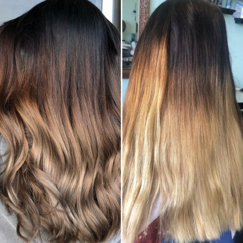 Окрашивание сомбре сложное балаяж, фото - Парикмахер-колорист Светлана Мищенко