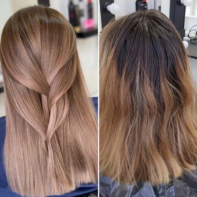 Складне фарбування полуничний блонд аіртач, фото - Перукар-колорист Светлана Мищенко