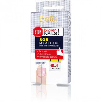 Кондиционер для ногтей Delia 10 в 1 SOS Mega Effect, 11 мл