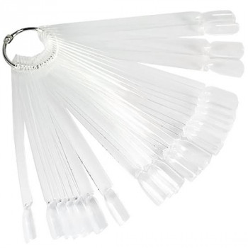 Демонстрационная палитра-веер Kodi Professional на кольце 50 типс (прозрачная)