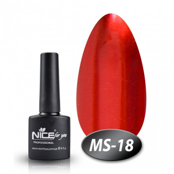 Гель-лак Nice For You Metalik № MS-18 (бордо, металлик) 8.5 мл