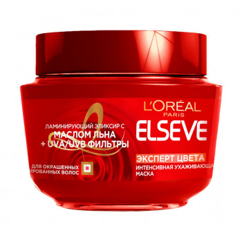 Маска L'Oreal Paris Elseve експерт кольору, з олією льону, для фарбованого або мелірованого волосся, 200 мл