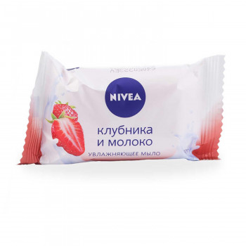 Зволожувальне мило тверде Nivea Полуниця та молоко, 90 г