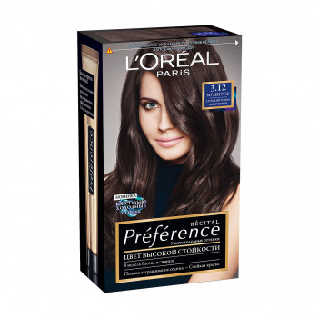 Стійка фарба для волосся L'Oreal Paris Preference 3.12 Мулен Руж Глибокий темно-коричневий, 174 мл