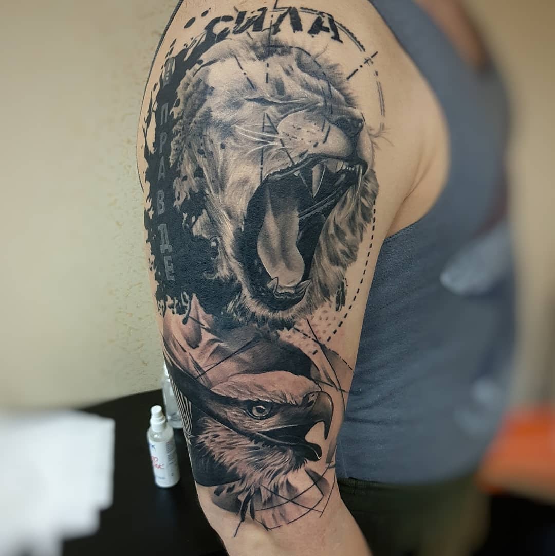 Для хлопців реалізм тигр, фото - Тату майстер Дмитрий Гришко