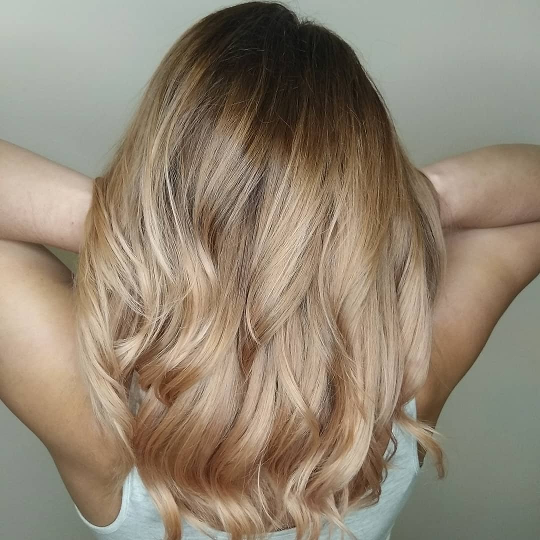 Складне фарбування теплий блонд бежевий, фото - Перукар Виктория Шевченко