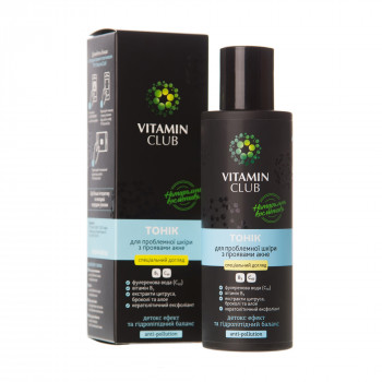 Тонік для обличчя VitaminClub для проблемної шкіри з проявами акне, 150 мл