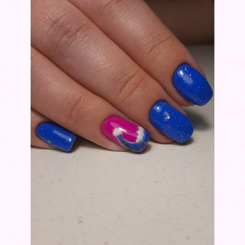 Новорічний манікюр зима синій, фото - Майстер манікюру Beauty Mark Fashion Beauty Mark Fashion