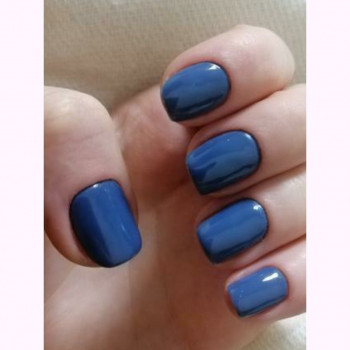 Манікюр осінь на квадратні нігті темний, фото - Майстер манікюру Алина