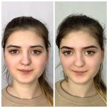 увеличение губ, оформление бровей
