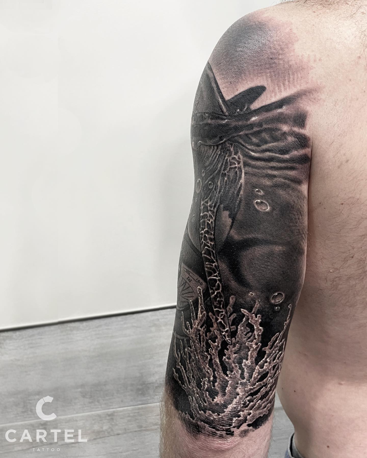 Мужские рукав реализм, фото - Тату салон Cartel Tattoo