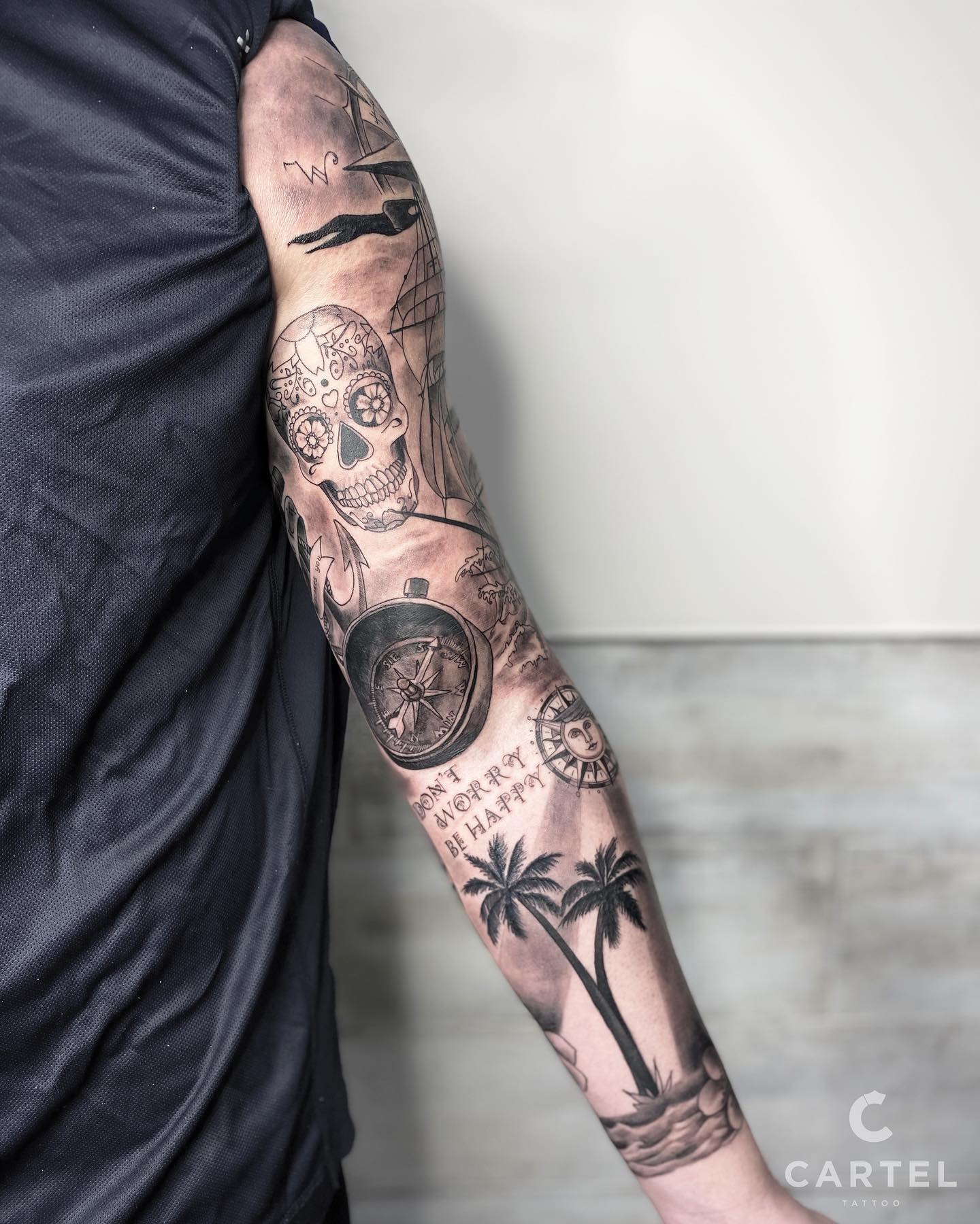 Для хлопців на руці рукав, фото - Тату салон Cartel Tattoo