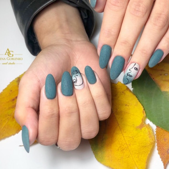 Покриття своїх натуральних нігтів із дизайном., фото - нігтьова студія AG nail studio