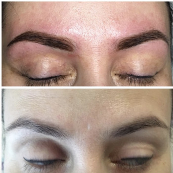 Татуаж пудра зажившие, без коррекции