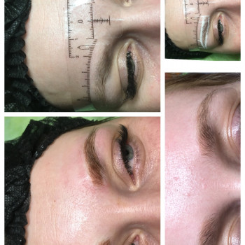 Пудровые брови