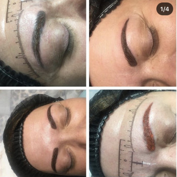 Татуаж ,перекриття сизих старих брів