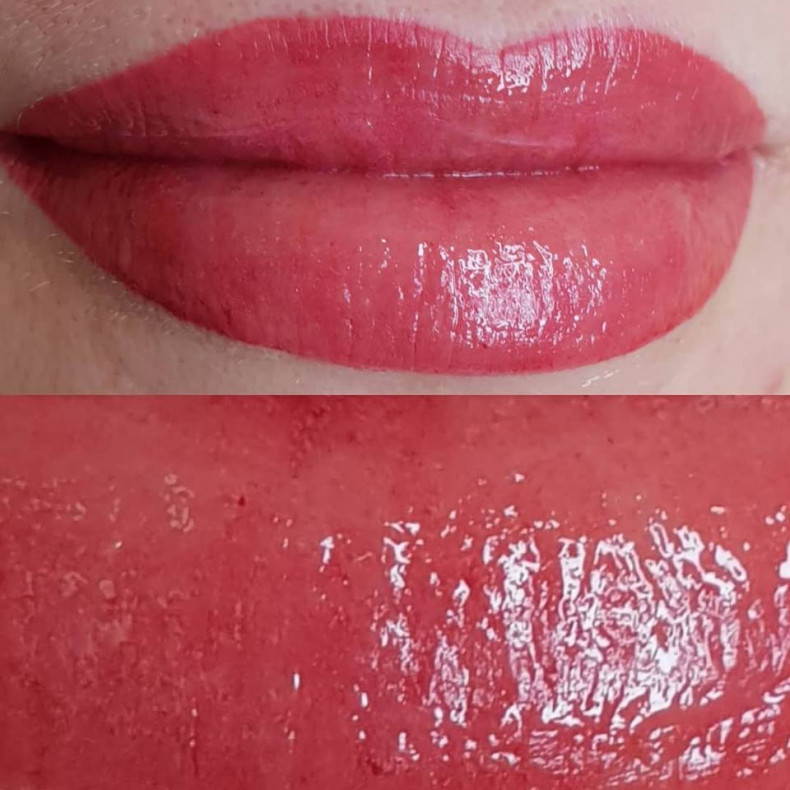 Перманент губ татуаж помадний, фото -  Студия "Lady-Tattoo"